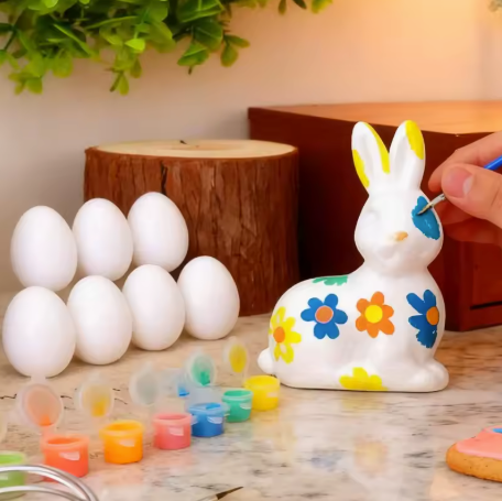 Kids Easter Painting Craft Kit – DIY Egg Decorating Art Set for Toddlers & Children