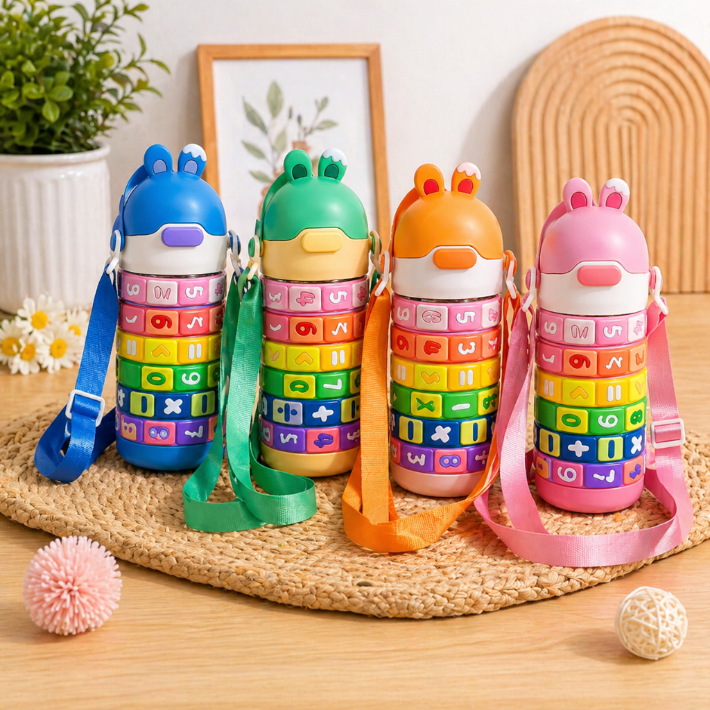 Kids Number Learning Water Bottle with Time Markers