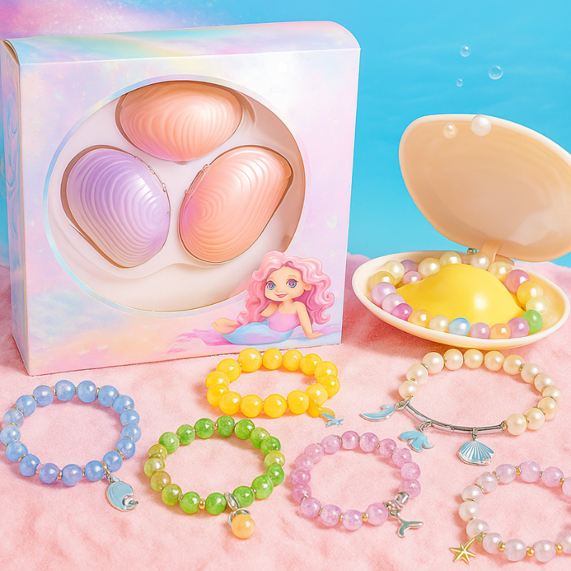 Mermaid Pearl Digging & Bracelet Crafting Kit – Creative Calm Kids Toy