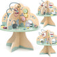 Wooden Activity Table with Abacus, Shape Sorter and Clock