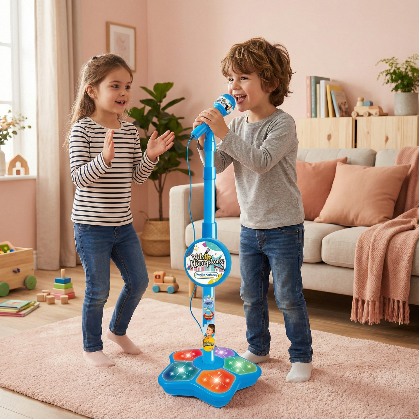 Kids Karaoke Machine with Microphone & Stand – Musical Singing Toy for Children