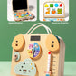 Montessori Busy Board with LED Light – Wooden Sensory Activity Toy for Toddlers