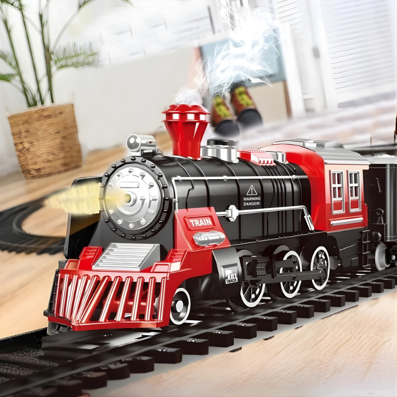 Mini Battery Train Battery-Powered Train with Smoke Effect, Light & Sound – Jackie’s Kids ...