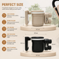 3-in-1 Pram Cup and Phone Holder with Adjustable Clamp