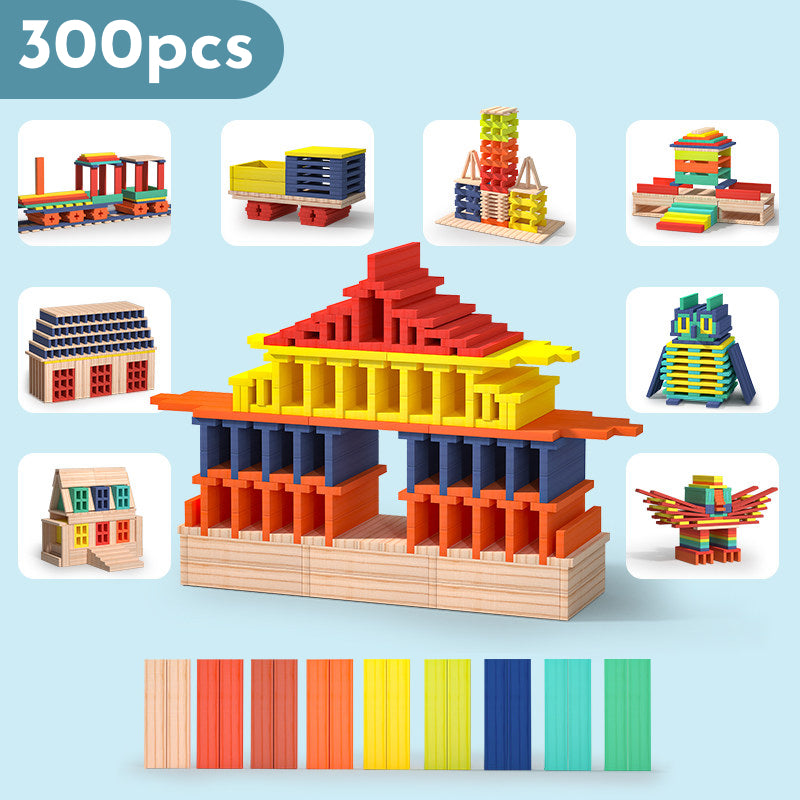 Rectangular wooden building planks