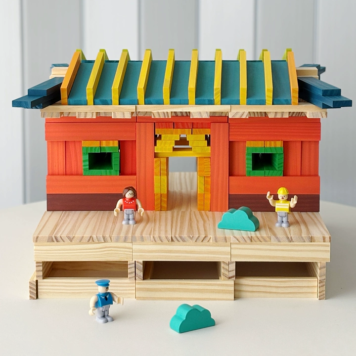 Rectangular wooden building planks