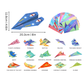 DIY Paper Airplane Book – Origami Plane Craft Kit with 16 Designs, 48 Colour Sheets & Video Tutorials