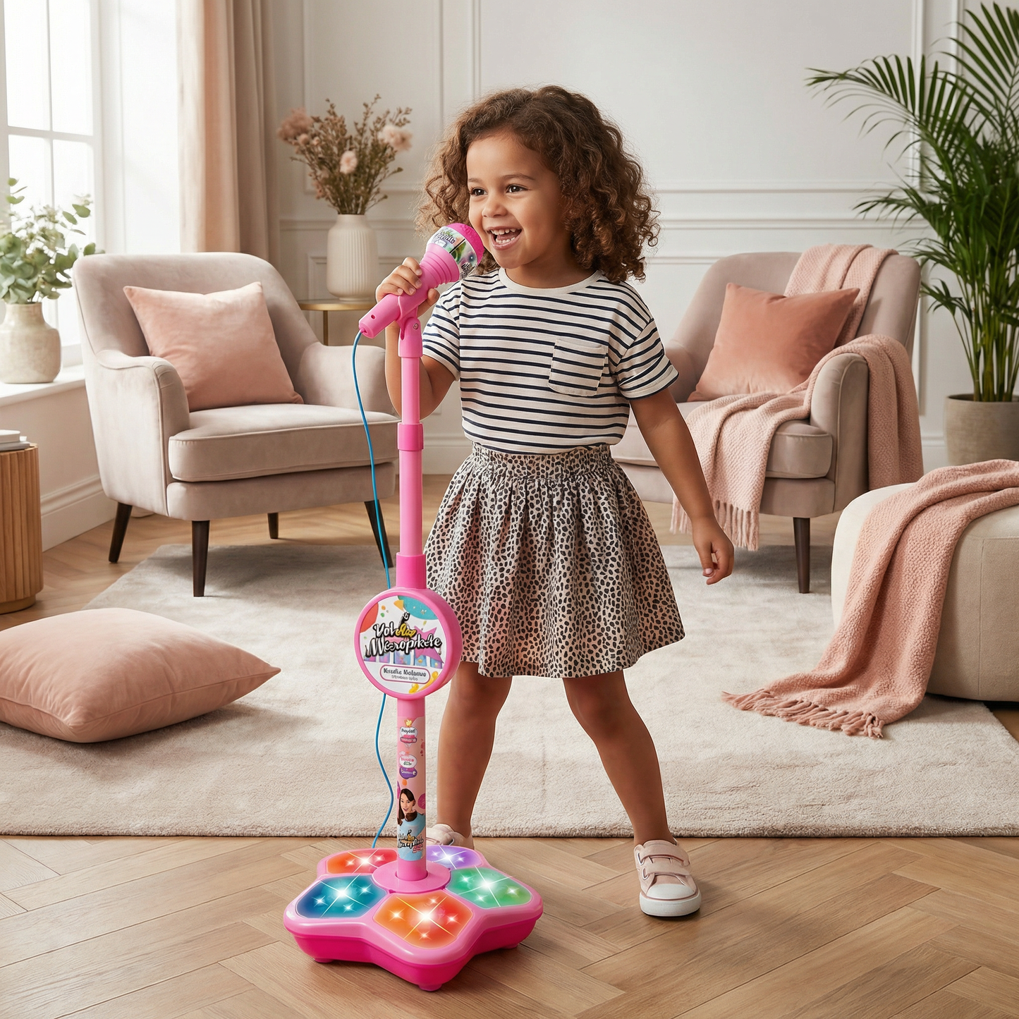 Kids Karaoke Machine with Microphone & Stand – Musical Singing Toy for Children