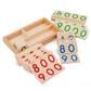 Wooden Montessori Number Cards for Early Math Learning, Counting & Number Recognition