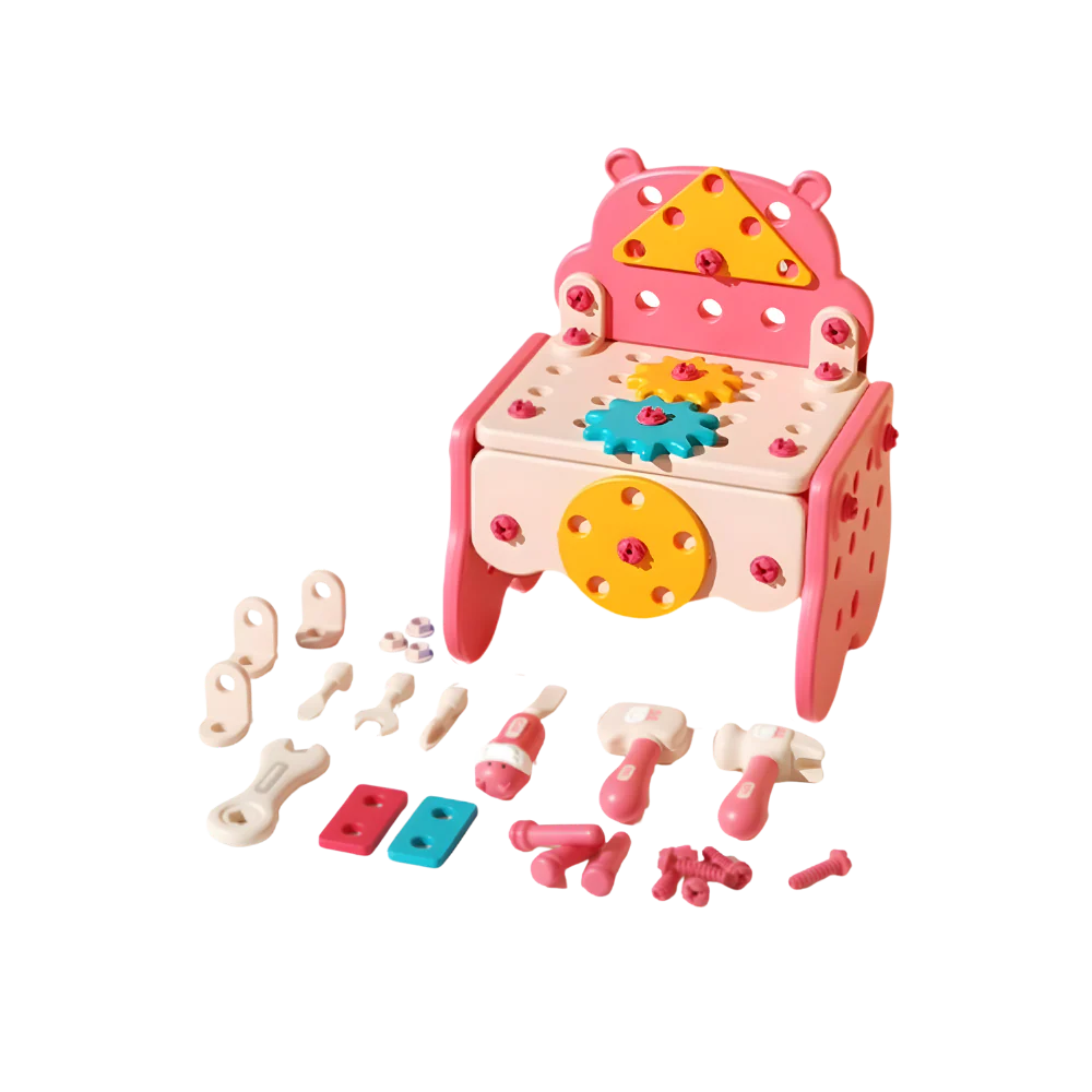 3‑in‑1 Kids Electric Drill & Screwdriver Toolbox – STEM Engineer Play Set, Educational DIY Assembly Toy