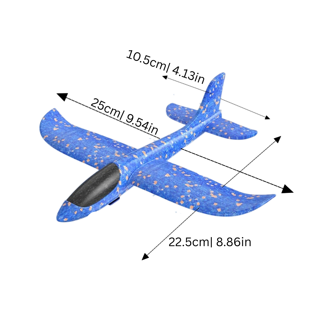 Kids Foam Airplane Launcher Toy – Outdoor Foam Glider Plane Toy for Boys & Girls