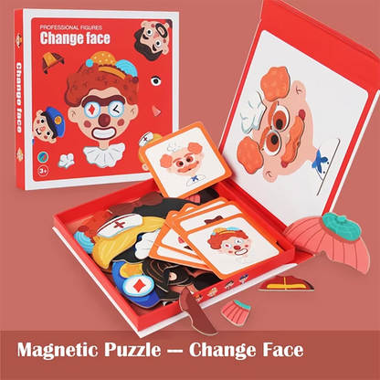 Magnetic Puzzle Learning Toy – Educational STEM Game for Kids Ages 3+, Montessori Activity & Gift