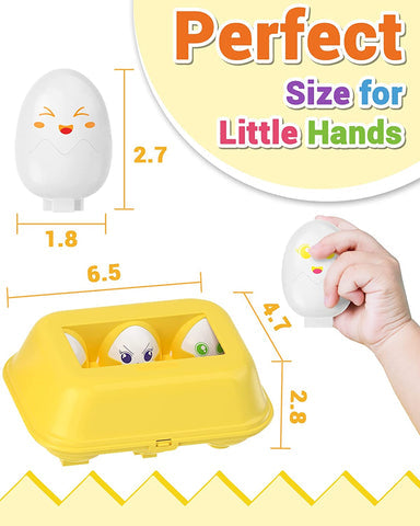 Montessori Hide & Squeak Easter Eggs Toy – Color Matching Sensory Learning Game for Toddlers