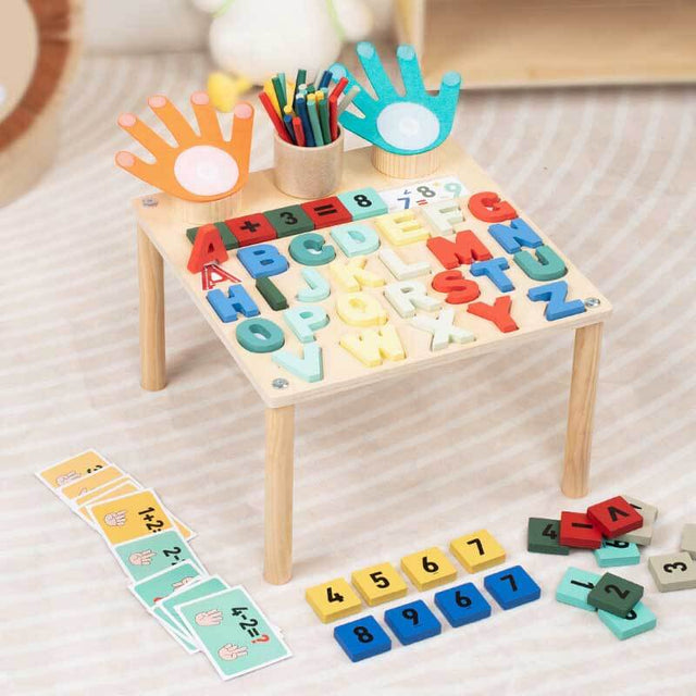 Numbers Table Top Activity Kids Educational Activity Table with Numbers & Letters – Early Learnin ...