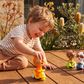 Press-and-go animal motorcycle toy
