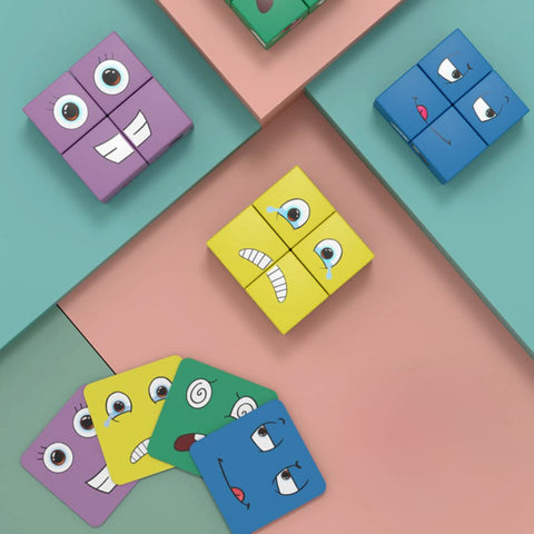 Montessori Educational Puzzle Cube – Tangram Brain Teaser for Kids