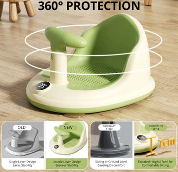 Baby Bath Seat Support – Non-Slip Infant Bath Chair for Safe Bath Time