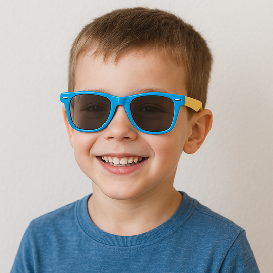 Kids flexible sunglasses with unbreakable frames