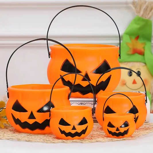 Halloween Pumpkin Basket – Trick or Treat Candy Bucket for Kids