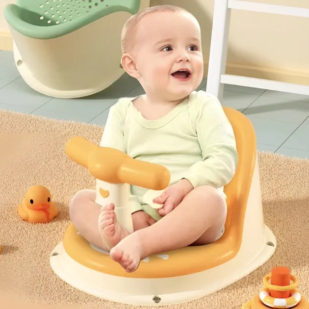 Baby Bath Seat with Anti-Slip Support – Infant Safety Bath Chair for Tub