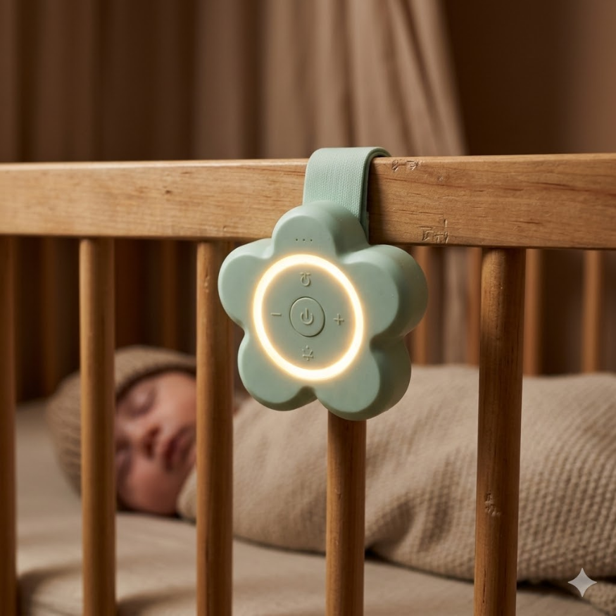 Portable White Noise Sound Machine for Baby & Sleep – Rechargeable Travel Sleep Soother with Multiple Sounds