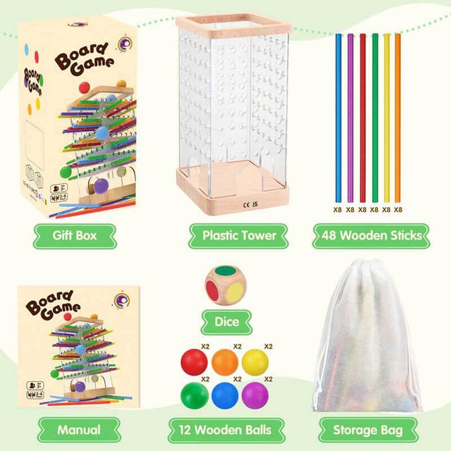 Montessori Wooden Board Game Set for Kids – Educational Puzzle & Logic Learning Toys