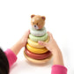 Montessori Wooden Bear Stacking Tower for Toddlers – Balance & Fine Motor Skills Toy