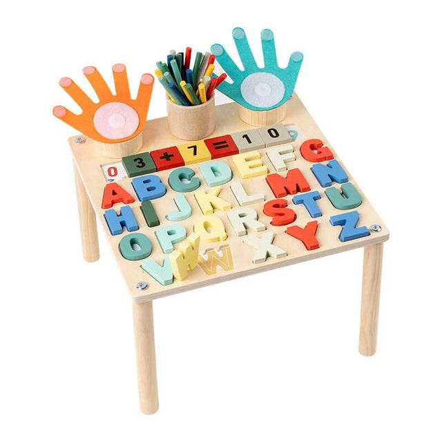 Kids Educational Activity Table with Numbers & Letters – Early Learning Alphabet & Counting Toy