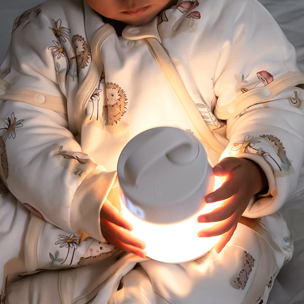 Mountable night light with feeding-time tracker