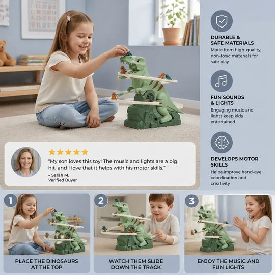 Dinosaur Slide Roller Coaster Toy for Kids