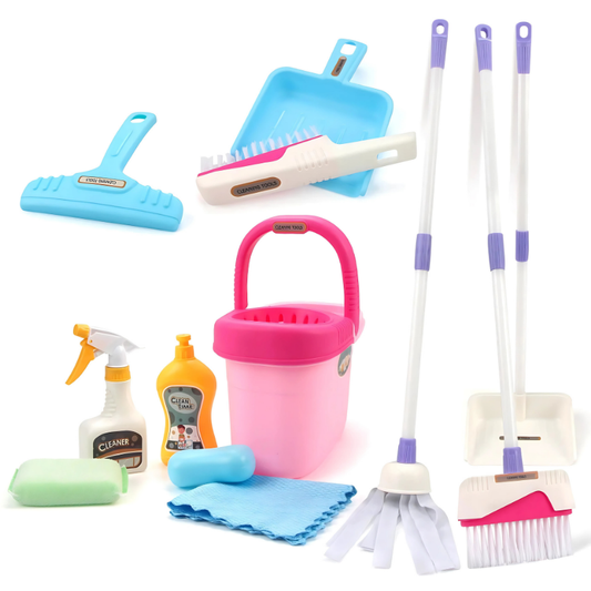 Kids Cleaning Play Set – Montessori Role Play Household Toy Kit for Toddlers & Little Helpers