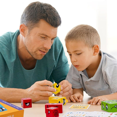 Montessori Educational Puzzle Cube – Tangram Brain Teaser for Kids