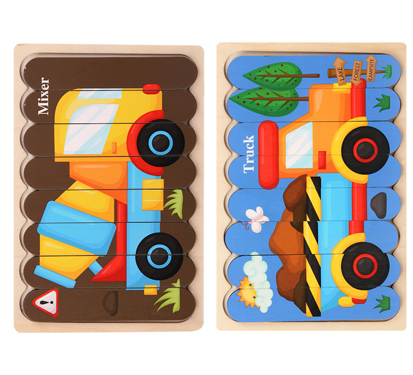 Montessori Flip Puzzle Sets (Set of 2)