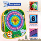 Montessori Animal Toss Game — Wooden Bean Bag Toss & Dart-Style Educational Game for Kids
