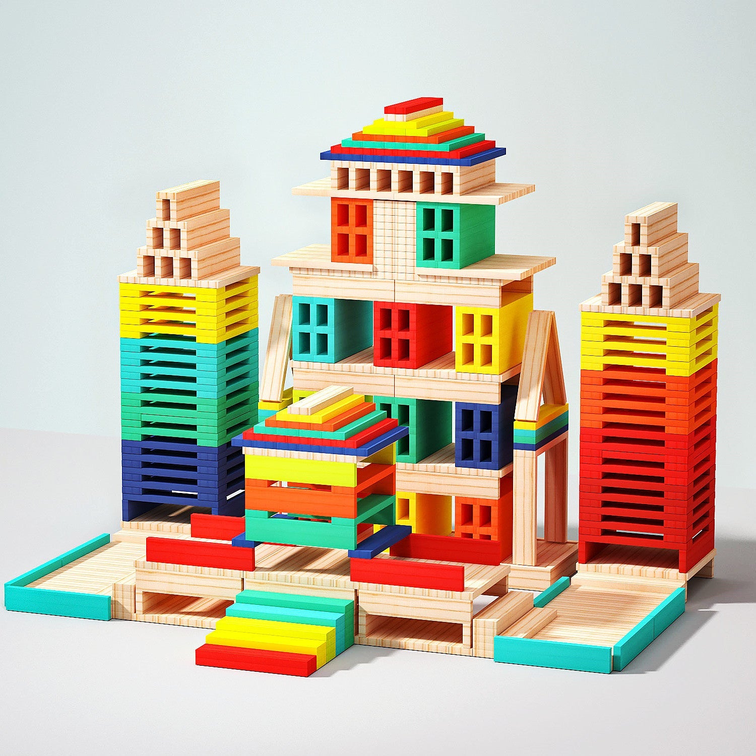 Rectangular wooden building planks