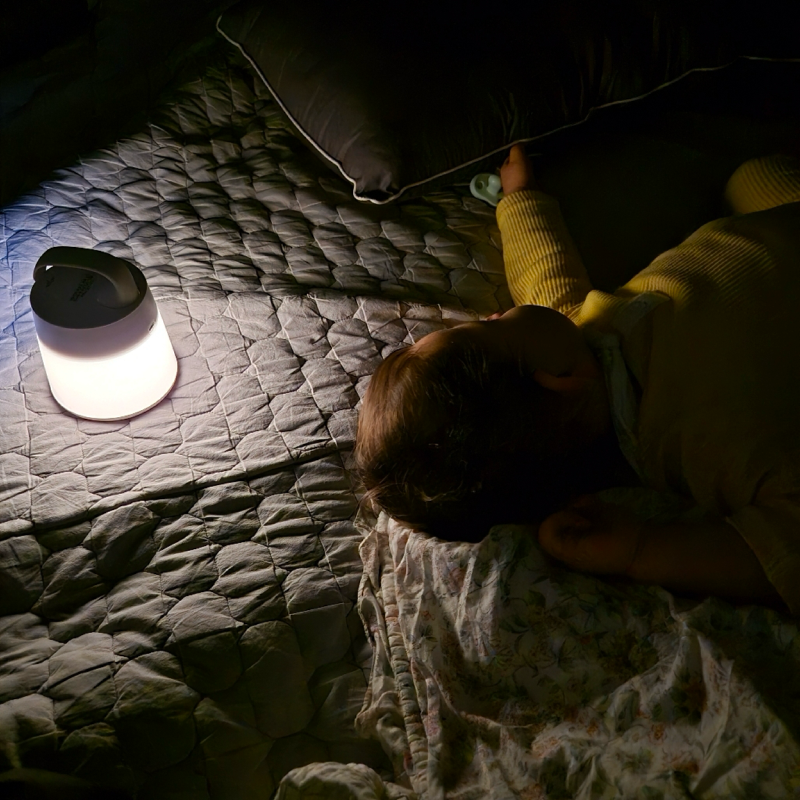 Mountable night light with feeding-time tracker