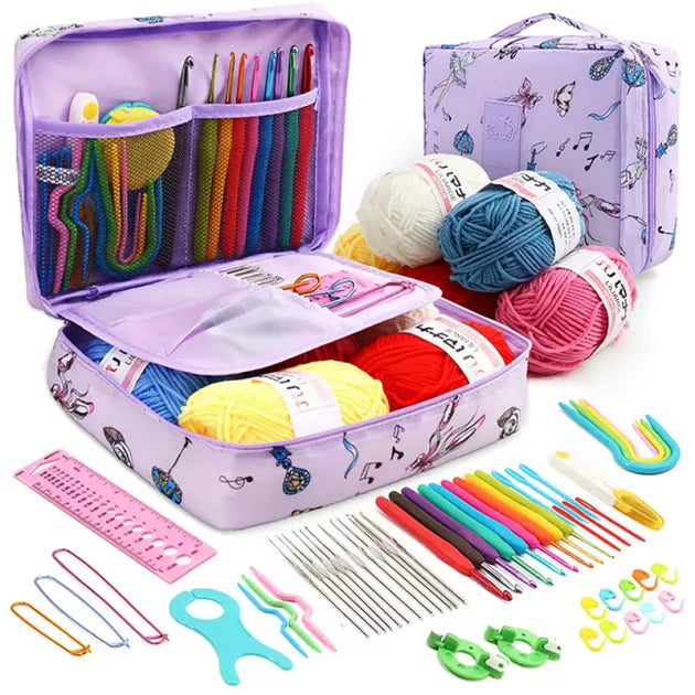 Kids Crochet Starter Kit for Beginners – DIY Amigurumi Animal Craft Set with Yarn & Hook