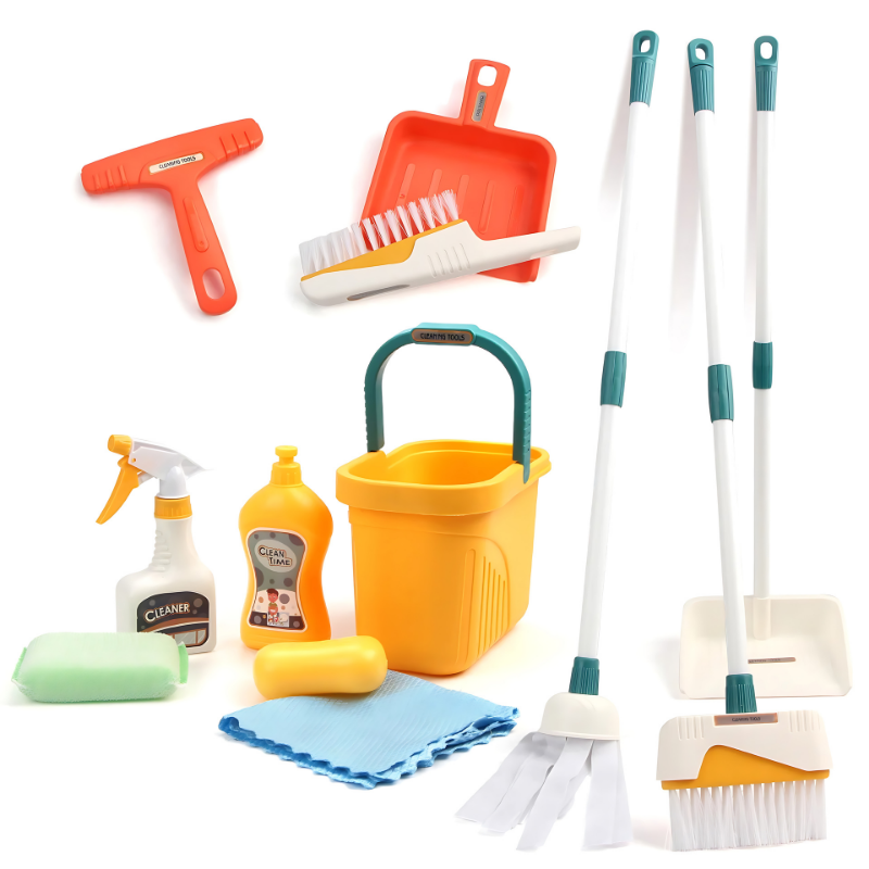 Kids Cleaning Play Set – Montessori Role Play Household Toy Kit for Toddlers & Little Helpers