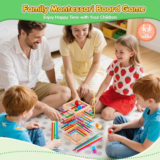 Montessori Wooden Board Game Set for Kids – Educational Puzzle & Logic Learning Toys