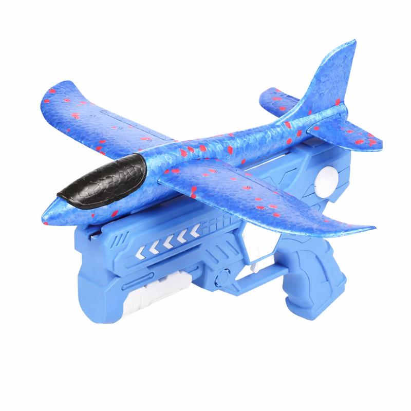 Kids Foam Airplane Launcher Toy – Outdoor Foam Glider Plane Toy for Boys & Girls