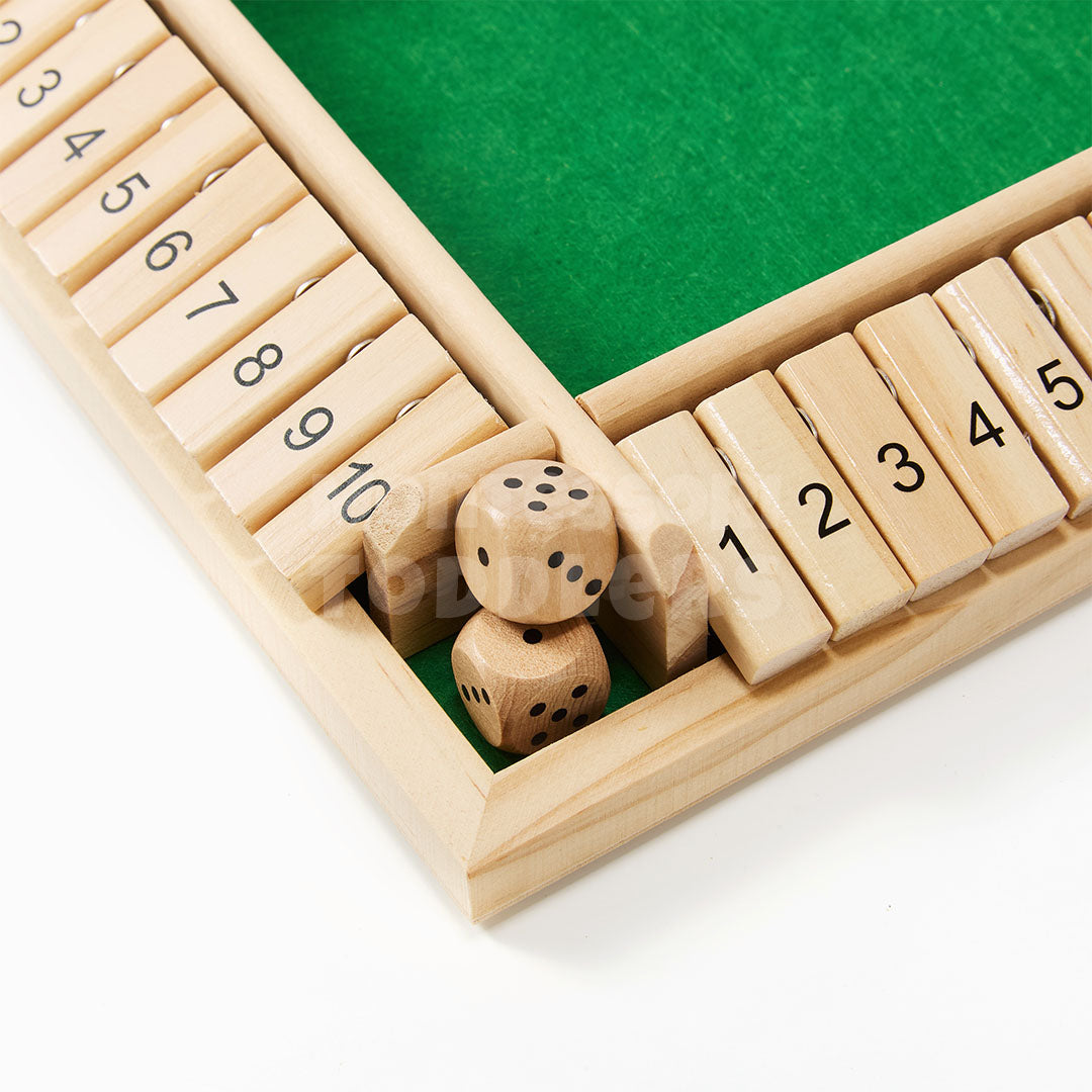 Shut the Box Wooden Dice Game – Montessori Math and Strategy Game for Children and Families