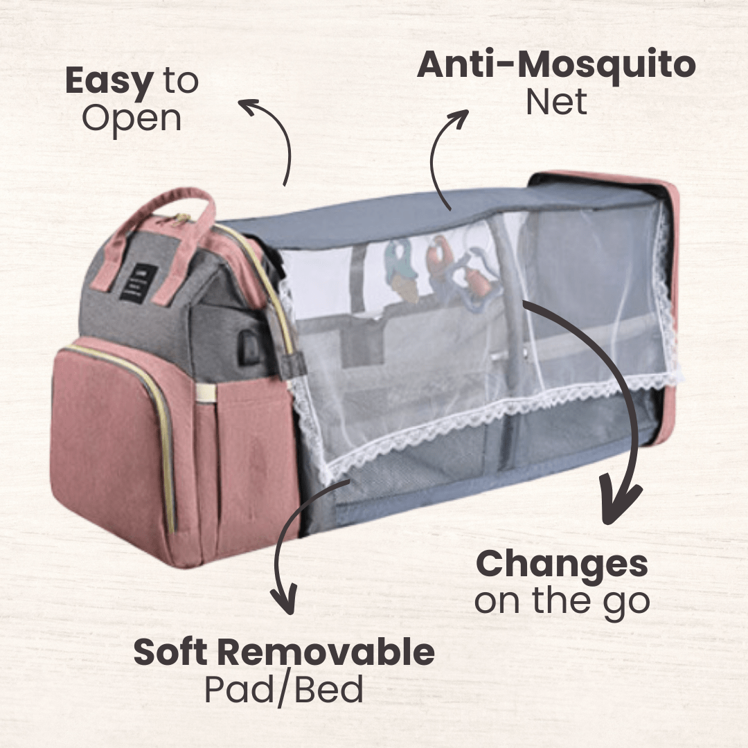 All-in-One Diaper Bag – Multifunctional Baby Bag with Changing Station & Travel Organizer