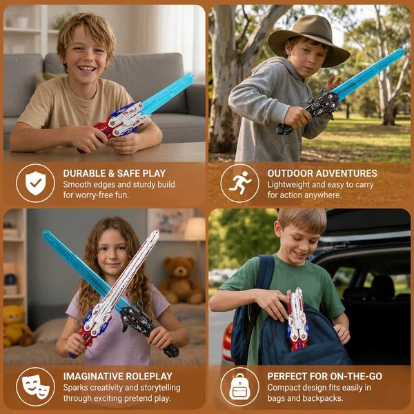 Light-Up Telescopic Butterfly Sword for Pretend Play