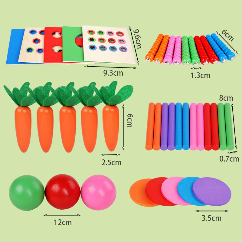 6-in-1 Montessori Wooden Activity Cube – Shapes & Figures Learning Toy for Toddlers