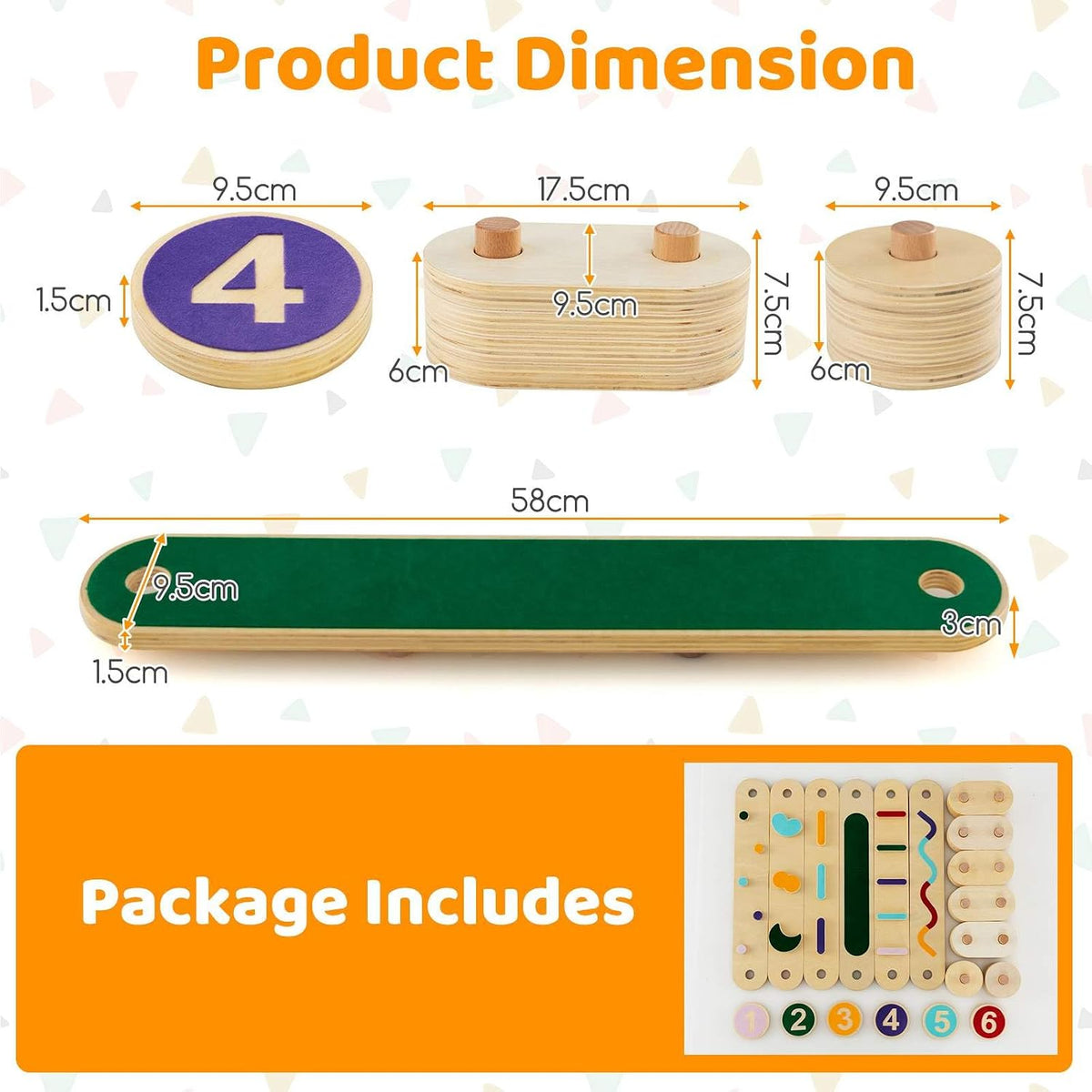 Modular Wooden Balance Beam Course with Stepping Blocks