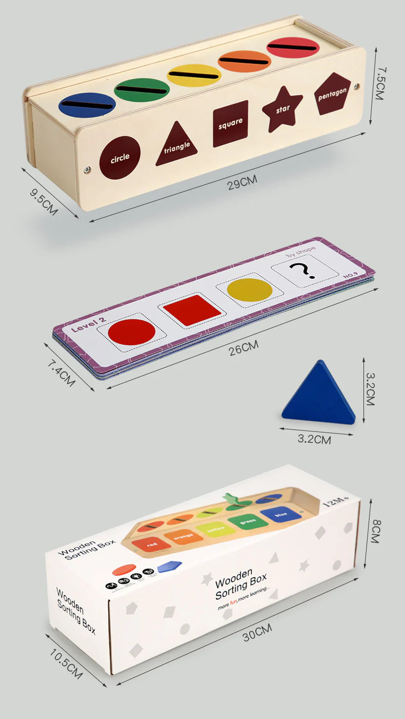 Simple Sorting Box Design Wooden Color Shape Sorting Box – Montessori Australia