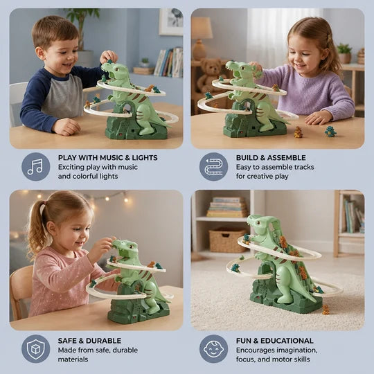 Dinosaur Slide Roller Coaster Toy for Kids