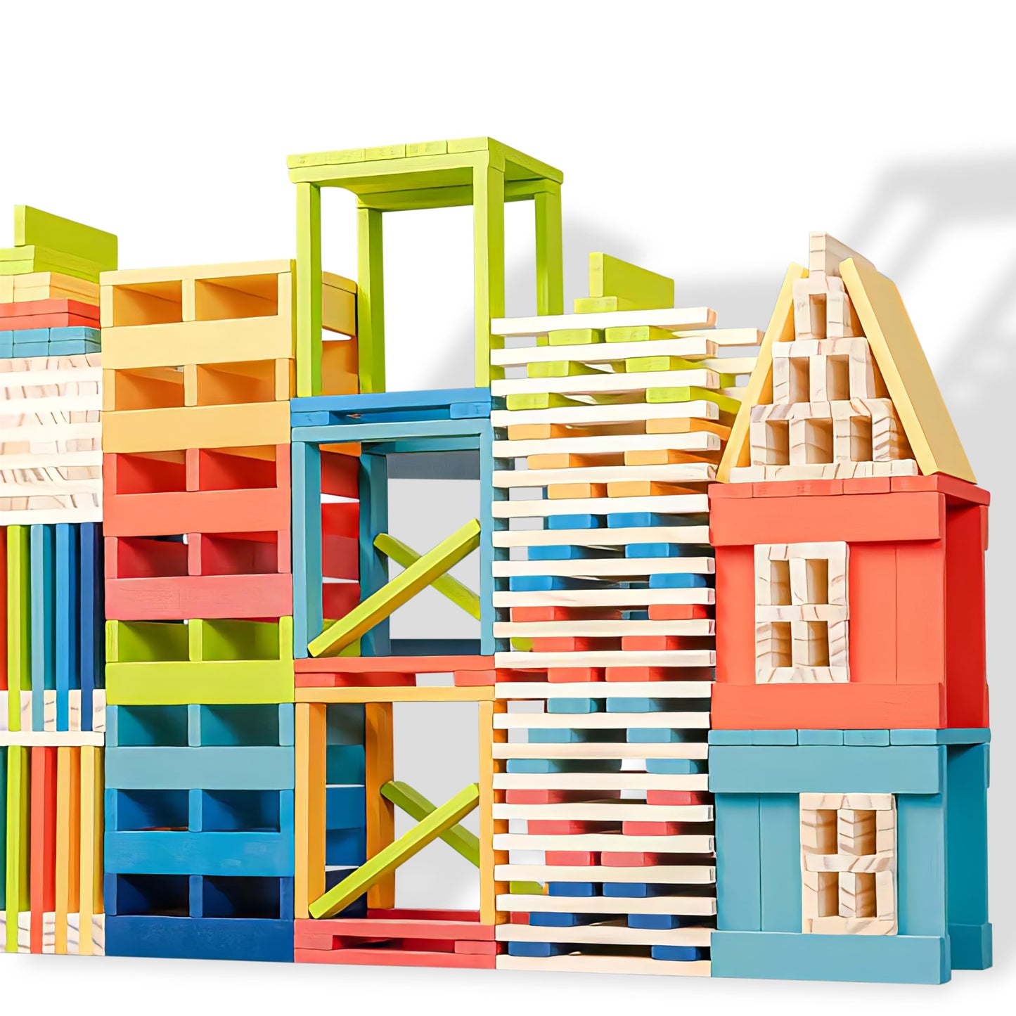 Rectangular wooden building planks