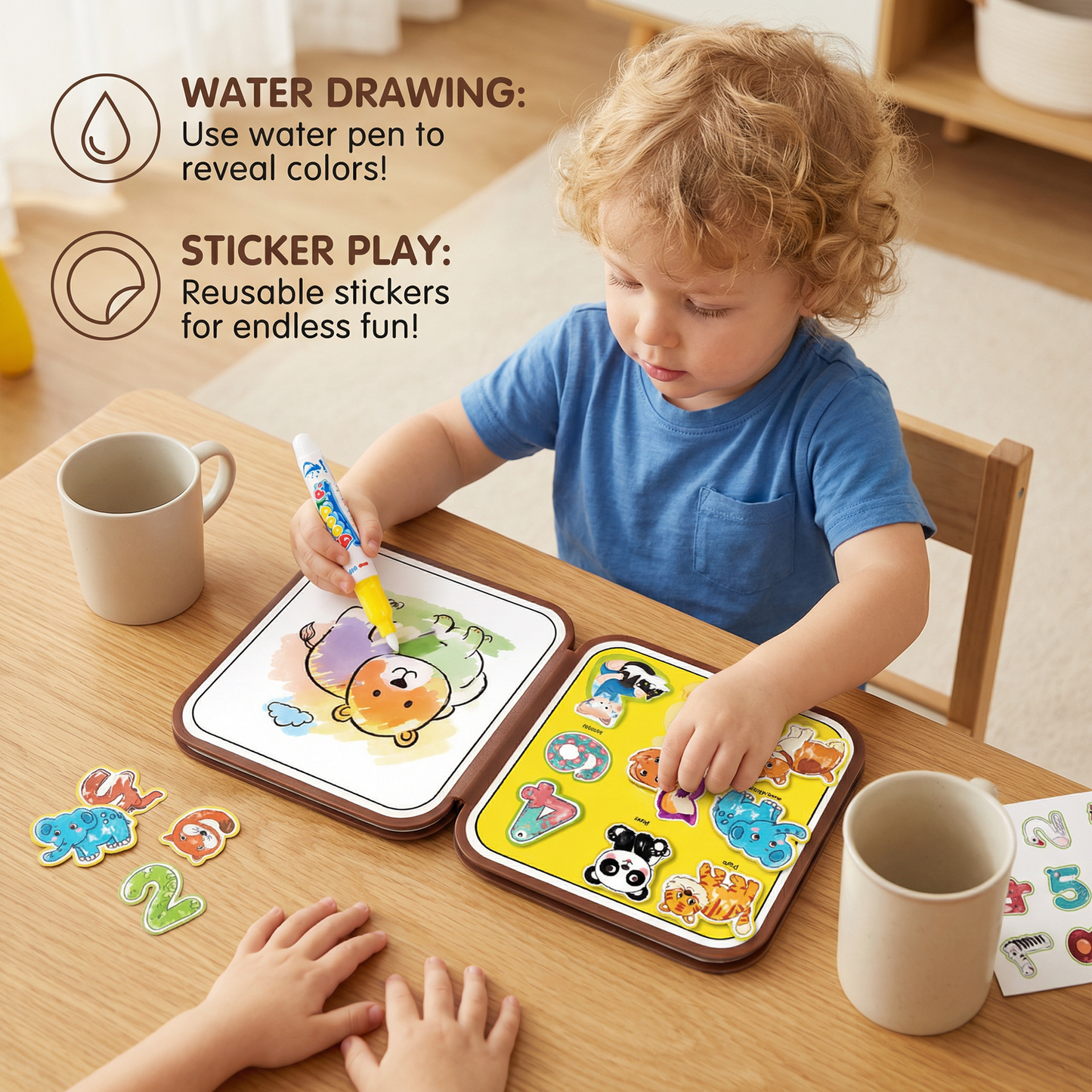 2-in-1 Montessori Storybook for Kids – Coloring & Interactive Learning Activity Book