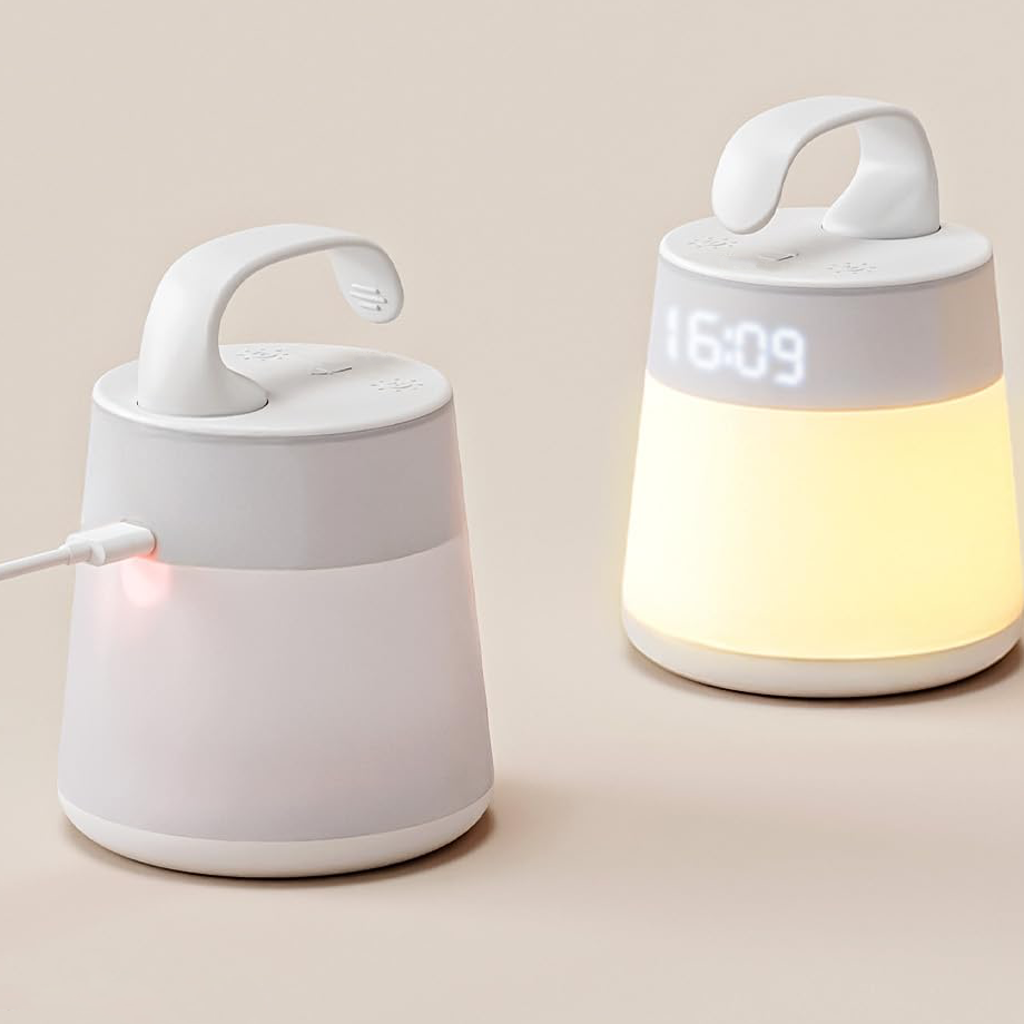 Mountable night light with feeding-time tracker